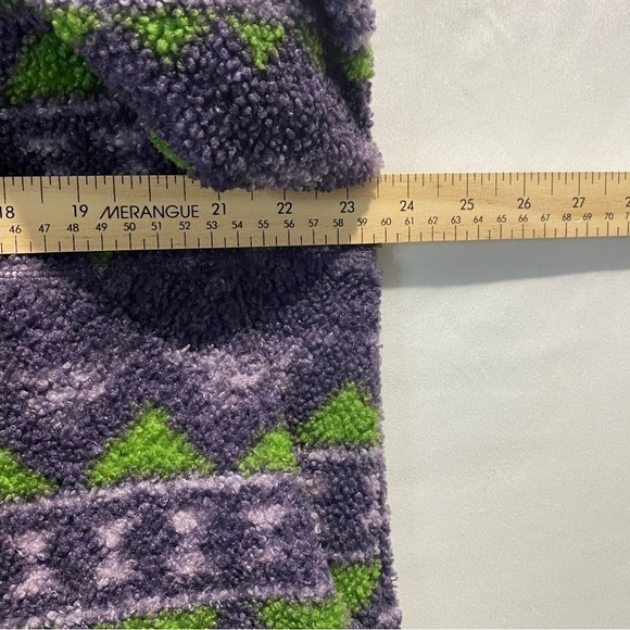 HYBA Sherpa Fleece cabincore Quarter Pullover with Raglan Sleeves sz Large - Picture 12 of 16